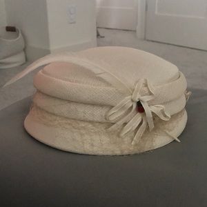 White vintage hat